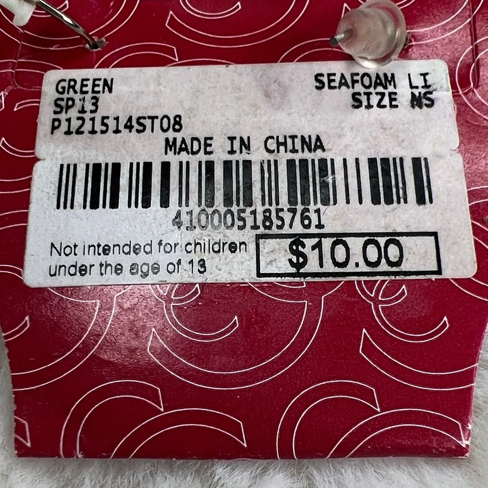 Charming Charlie Mint seafoam green fishhook Earrings - Picture 2 of 5